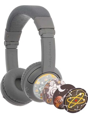 Onanoff Buddyphones Play Plus Gri Çocuk Kulak Üstü Kulaklık