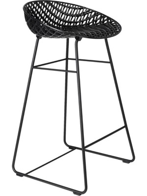 Kartell Smatrik Siyah Çelik Bar Sandalyesi
