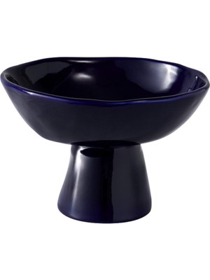 Edizione Living Ayaklı Kobalt Stoneware Orta Servis Standı