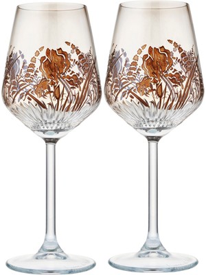 Leone di Fiume Orchidea Kristal 2li Şarap Kadeh Seti