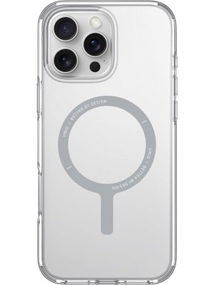 Uniq Clario iPhone 16 Pro Şeffaf Magsafe Uyumlu Telefon Kılıfı