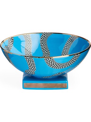 Jonathan Adler Eden Mavi Seramik Dekoratif Kase
