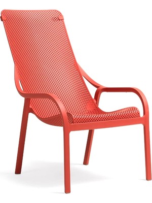 Nardi Net Lounge kırmızı Bahçe Dinlenme Koltuğu