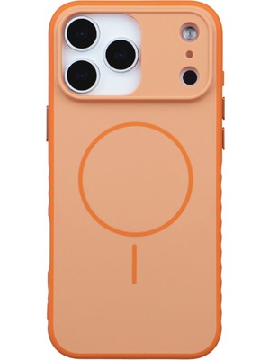 Deercase iPhone 17 Pro Darbe Emici Kamera Korumalı Turuncu Magsafe Uyumlu Telefon Kılıfı