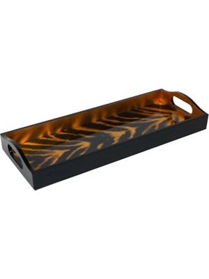 Caspari Go Wild Lacquer Ahşap Bar Tepsisi