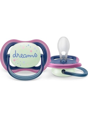 Philips Avent Dreams Mor 6-18 Ay Silikon 2'li Ultra Air Gece Emziği