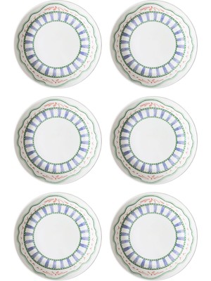 The Mia Spring Seramik 6'lı Yemek Tabağı