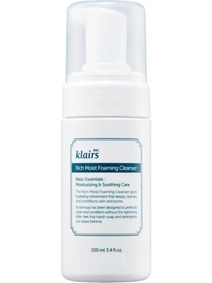 Klairs Rich Moist Foaming Cleanser Kurutmayan Nazik Temizleyici Köpük 100 ml