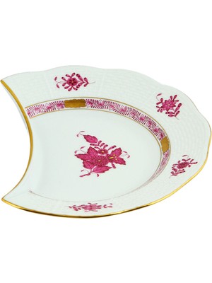 Herend Apponyi Pembe Desenli Porselen Salata Tabağı 18,8 cm