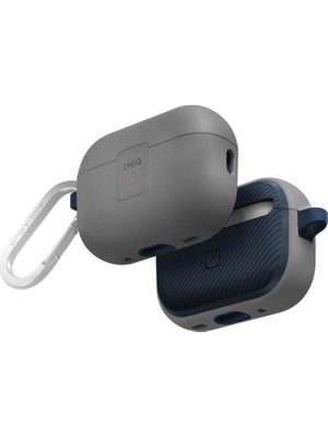 Uniq Clyde Kilitli Airpods Pro 2 2.nesil Gri Kulaklık Kılıfı