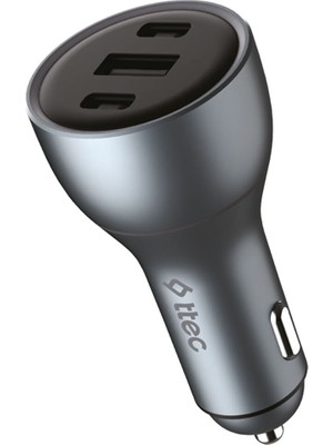 Ttec Smartcharger Trio Araç Hızlı Şarj Aleti 2 Usb-C+Usb-A Pd 130W 2CKP05S