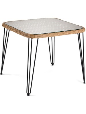 L'unica Echo Naturel Rattan Bahçe Masası