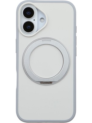 Deercase iPhone 17 Beyaz Magsafe Uyumlu Standlı Telefon Kılıfı