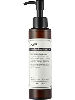 Klairs Gentle Black Deep Cleansing Oil Derin Makyaj Temizleme Yağı 150 ml