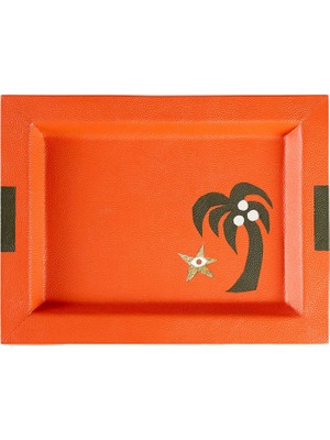 Jonathan Adler Playa Palm Tree Çok Renkli Dikdörtgen Tepsi
