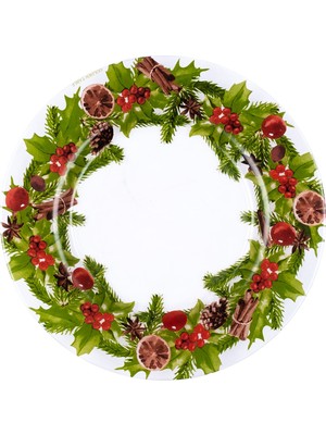 Golden Table Home Christmas Baskılı 4lü Cam Supla Seti