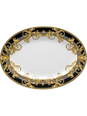 Versace Prestige Gala Oval Porselen Servis Tabağı 34 cm