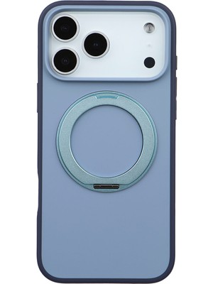 Deercase iPhone 17 Pro Max Mavi Magsafe Uyumlu Standlı Telefon Kılıfı