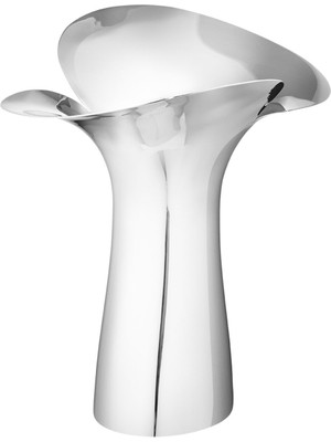 Georg Jensen Silver Geometrik Formlu Çelik Vazo