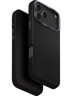 Uniq Lyden iPhone 17 Pro Max Magsafe Uyumlu Siyah Deri Telefon Kılıfı