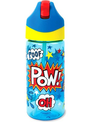 Rachel Ellen Design Super Hero Desenli Çocuk Pipetli Suluk 350ML