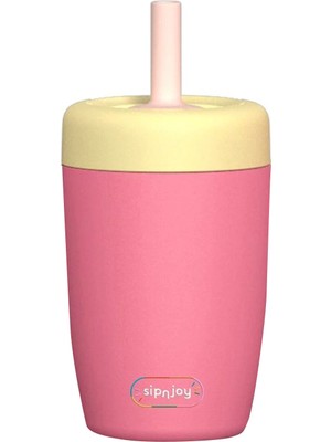 SipnJoy Strawbuddy Pembe Çelik Çocuk Tumbler 360 ml