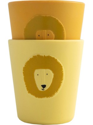 Trixie Mr. Lion Sarı Silikon 2'li Çocuk Bardak Seti