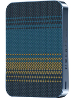 Keephone PB51 Brendy Kevlar Ay Doğumu 10.000 Mah 22.5W USB 20W Type-C ve 15W Kablosuz Şarj Destekli Magsafe Uyumlu Powerbank