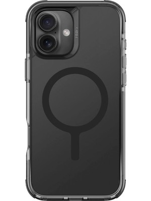 Uniq Combat iPhone 16 Plus Siyah Magsafe Uyumlu Kılıfı