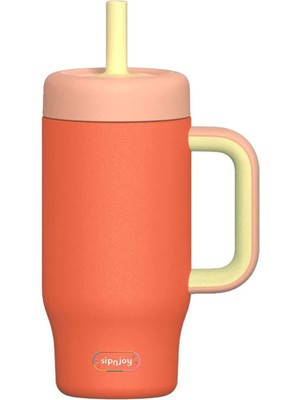 SipnJoy Handlehug Turuncu Çelik Çocuk Tumbler 550 ml