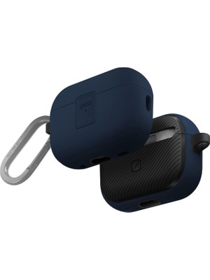 Uniq Clyde Kilitli Airpods Pro 2 2.nesil Mavi Kulaklık Kılıfı