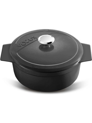 Voeux Kitchenware Elegance Siyah Döküm Mini Güveç Tencere 10 cm