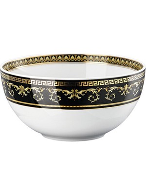 Versace Virtus Gala Siyah Porselen Salata Kasesi 15 cm