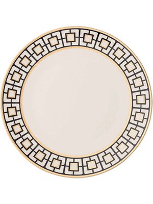 Villeroy & Boch Metrochic Geometrik Desenli Porselen Ekmek Tabağı 16 cm