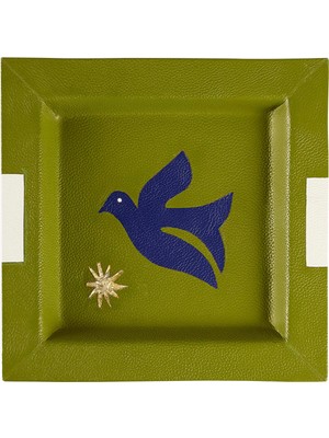 Jonathan Adler Playa Bird Çok Renkli Kare Tepsi