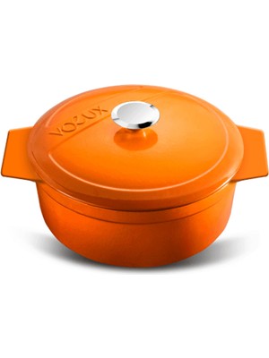 Voeux Kitchenware Amusant Turuncu Döküm Mini Güveç 10 cm