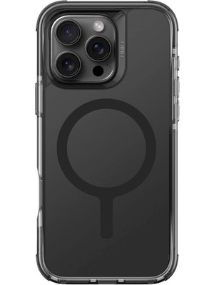 Uniq Combat iPhone 16 Pro Max Siyah Magsafe Uyumlu Telefon Kılıfı