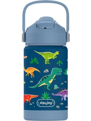 SipnJoy Flipsip Dino Roar Çelik Çocuk Su Termosu 360 ml