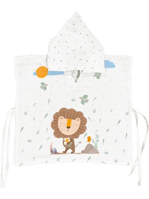 Casadora Baby Simba Pamuk Unisex Bebek Çocuk Müslin Panço