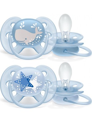Philips Avent Ultra Soft Mavi 6-18 Ay Silikon 2'li Emzik