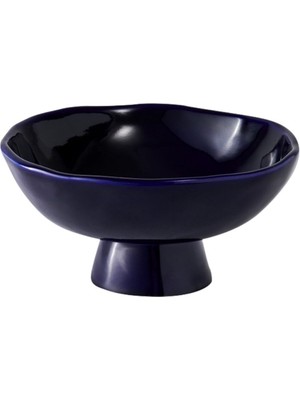 Edizione Living Ayaklı Kobalt Stoneware Küçük Servis Standı