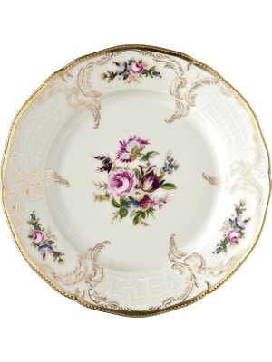 Rosenthal Sanssouci Elfenbein Diplomat Desenli Porselen Ekmek Tabağı 19 cm