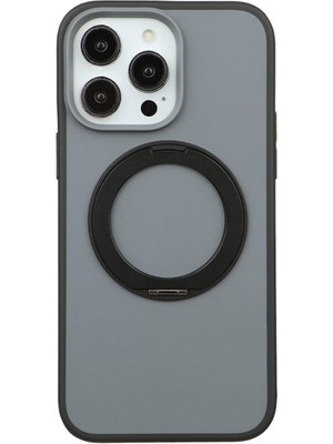 Deercase iPhone 16 Pro Premium Fonksiyonel Füme Standlı Magsafe Uyumlu Telefon Kılıfı