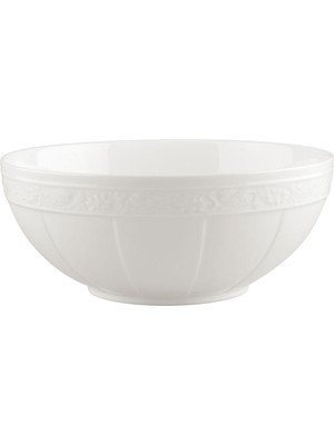 Villeroy & Boch White Pearl Beyaz Porselen Servis Kasesi 24 cm
