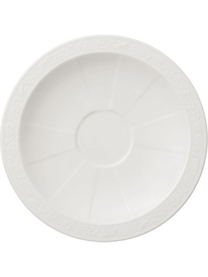 Villeroy & Boch White Pearl Beyaz Porselen Kahve ve Çay Fincan Tabağı 16 cm