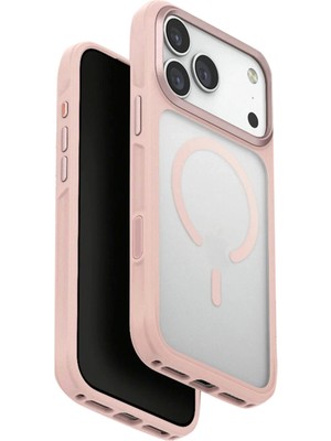 Uniq Veren iPhone 17 Pro Magsafe Uyumlu Pembe Telefon Kılıfı