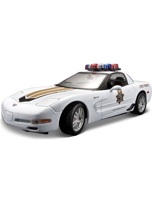 Maisto Corvette 1:18 Z06 Police S/e Model Araba