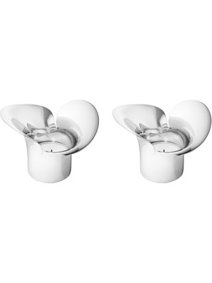 Georg Jensen Bloom Boranica 2li Çelik Mumluk