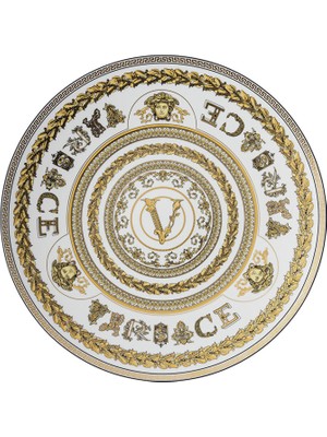 Versace Virtus Gala Beyaz Porselen Servis Tabağı 33 cm