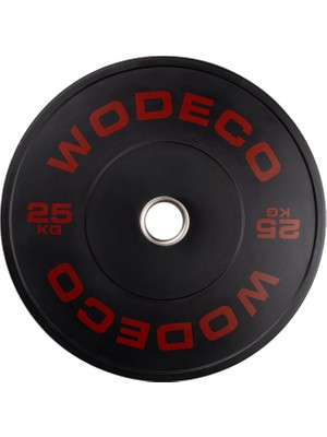Wodeco Siyah Olimpik Bumper Ağırlık Plakası 25 kg